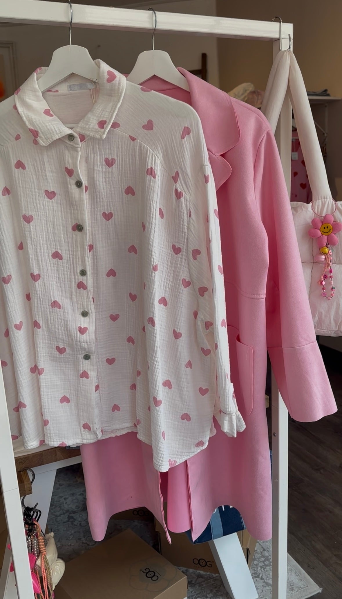 Musselinbluse Herzchen
