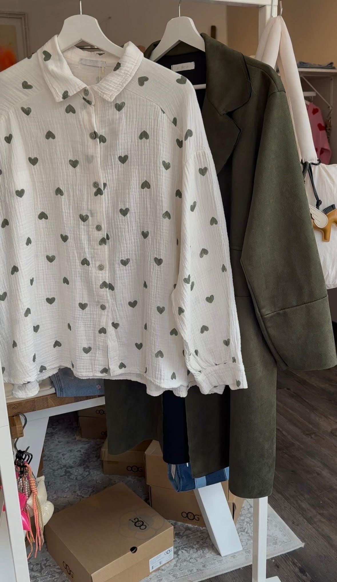 Musselinbluse Herzchen
