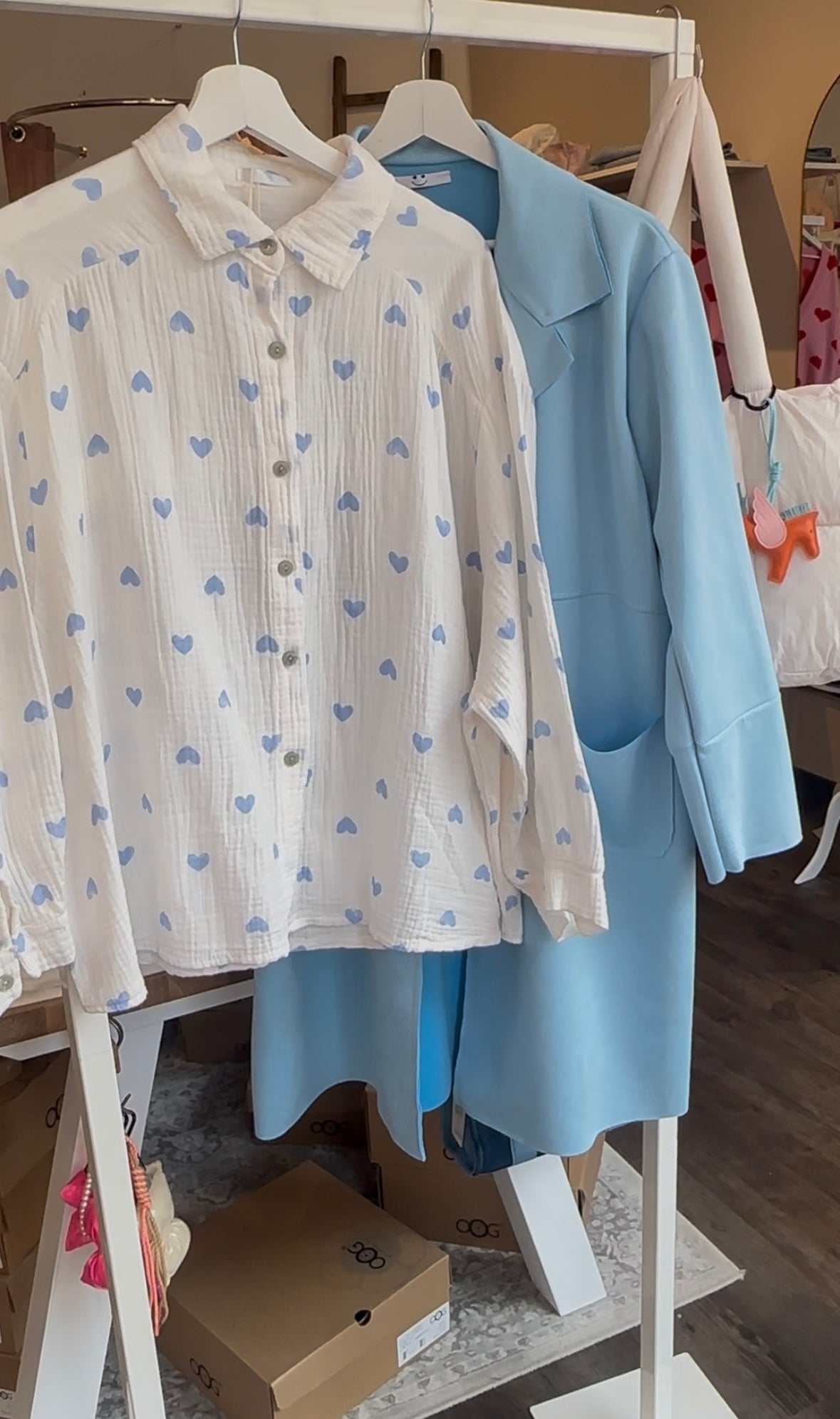 Musselinbluse Herzchen