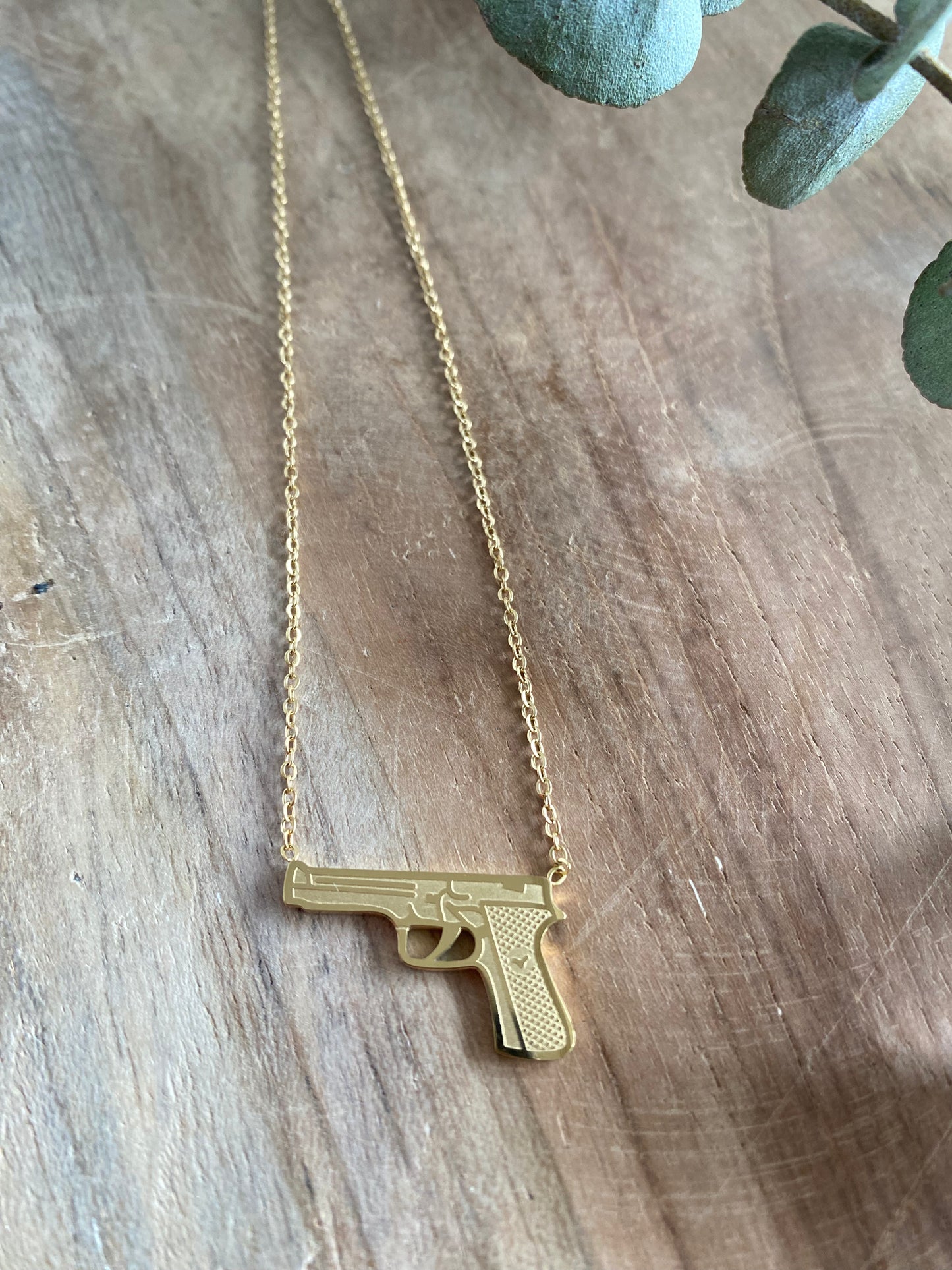 Halskette Knarre mit 14 K Gold ummantelt
