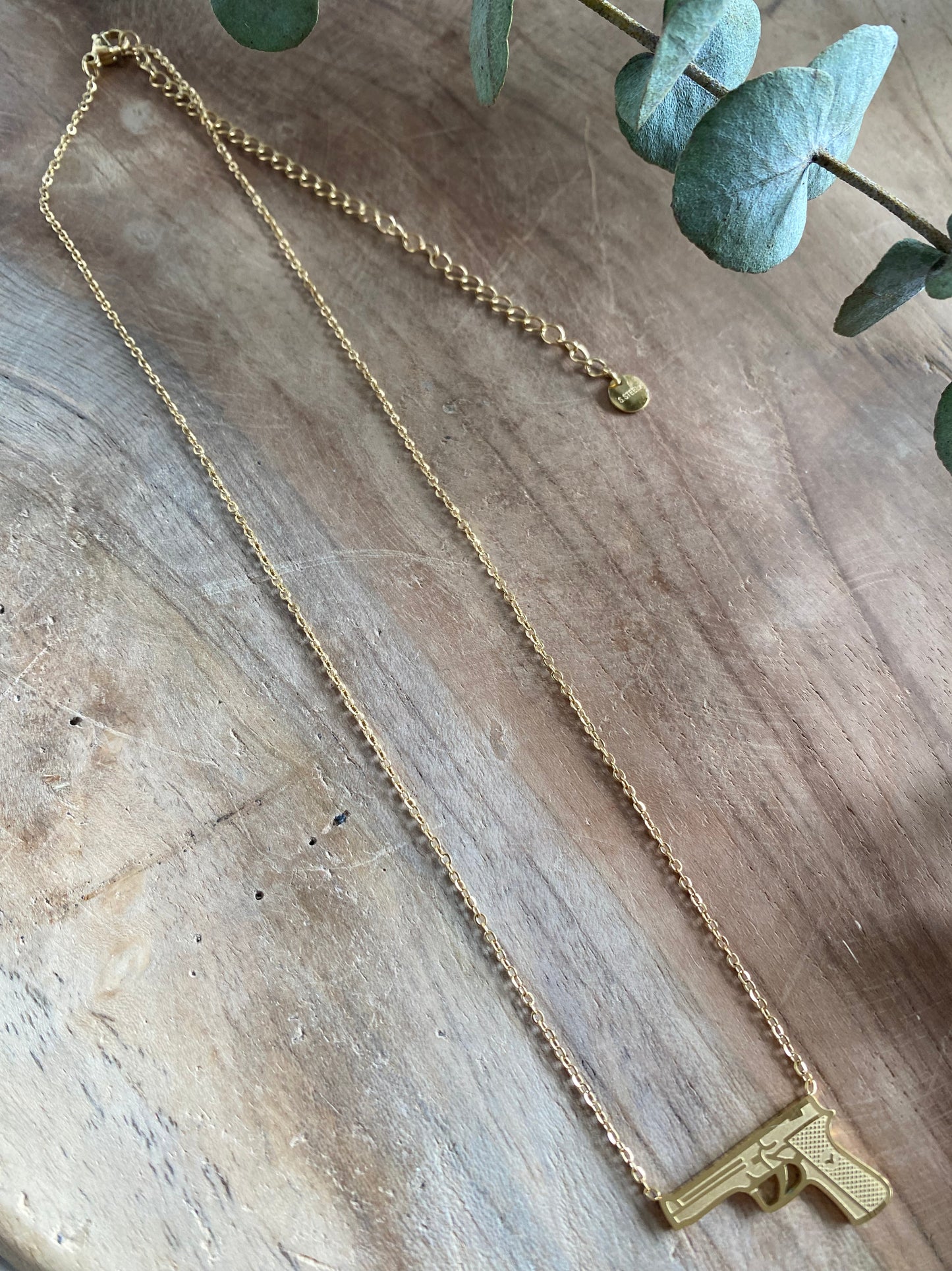 Halskette Knarre mit 14 K Gold ummantelt
