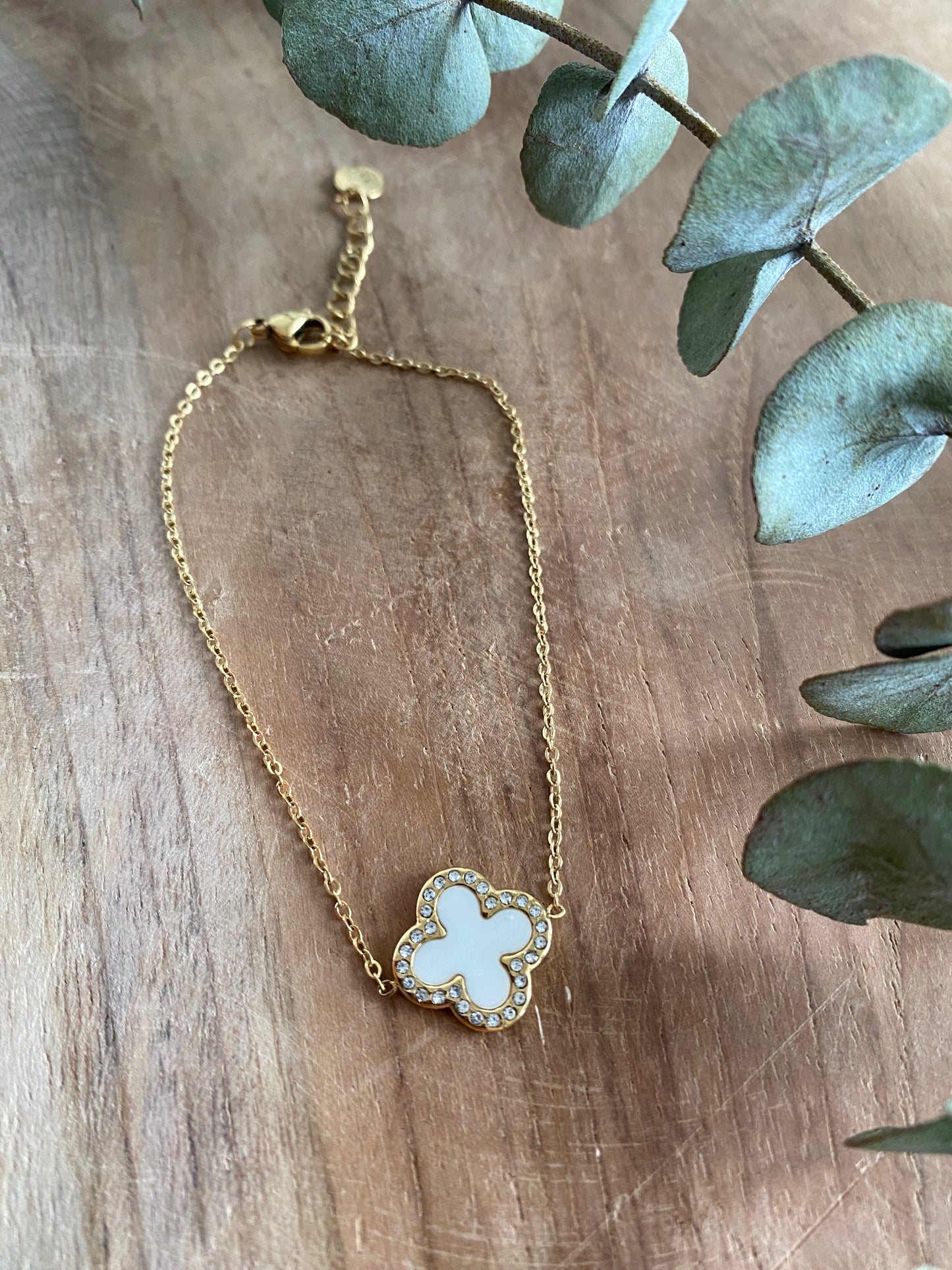 Armband Lucky Leaf mit 14 K Gold ummantelt