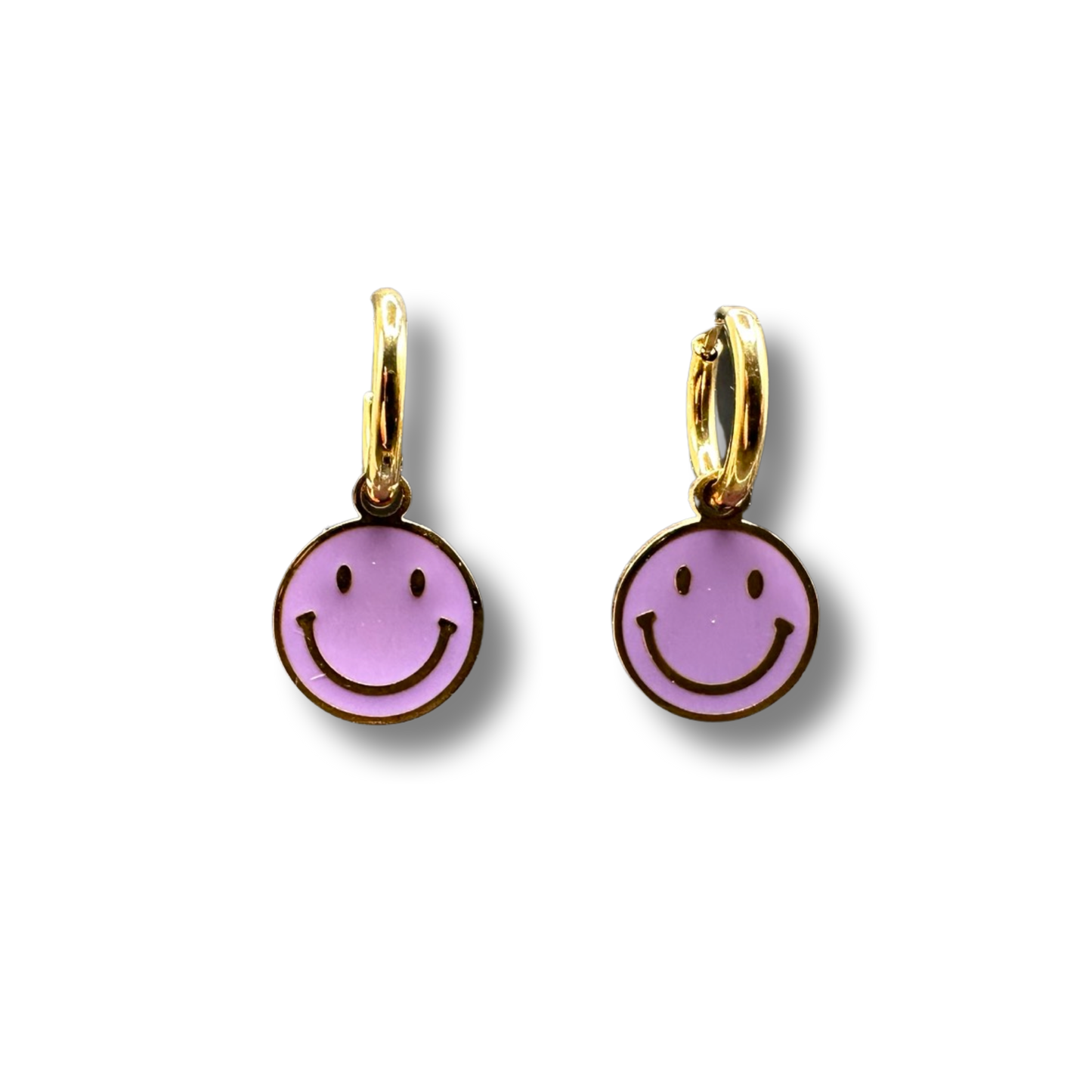 Ohrringe Smiley Violett