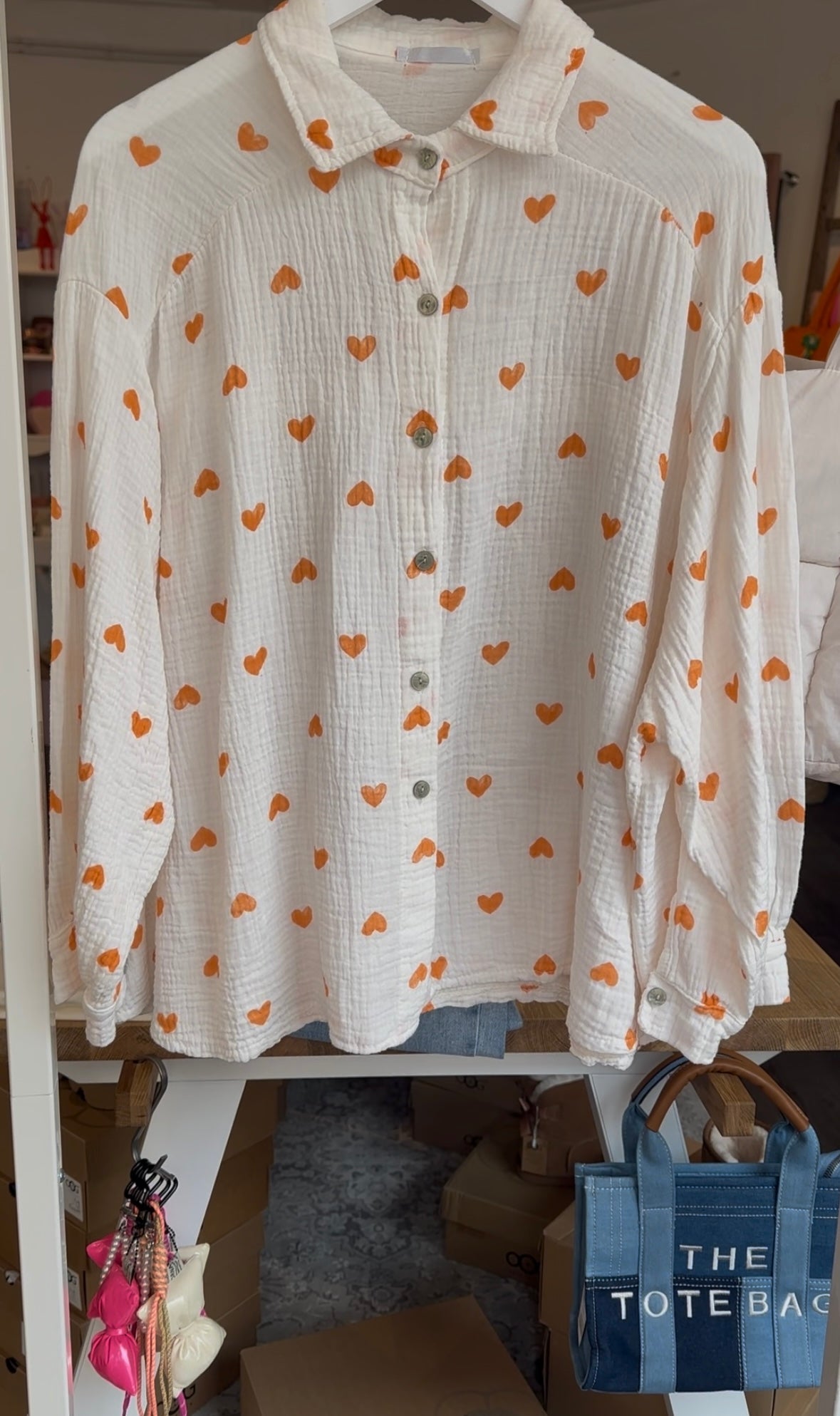 Musselinbluse Herzchen