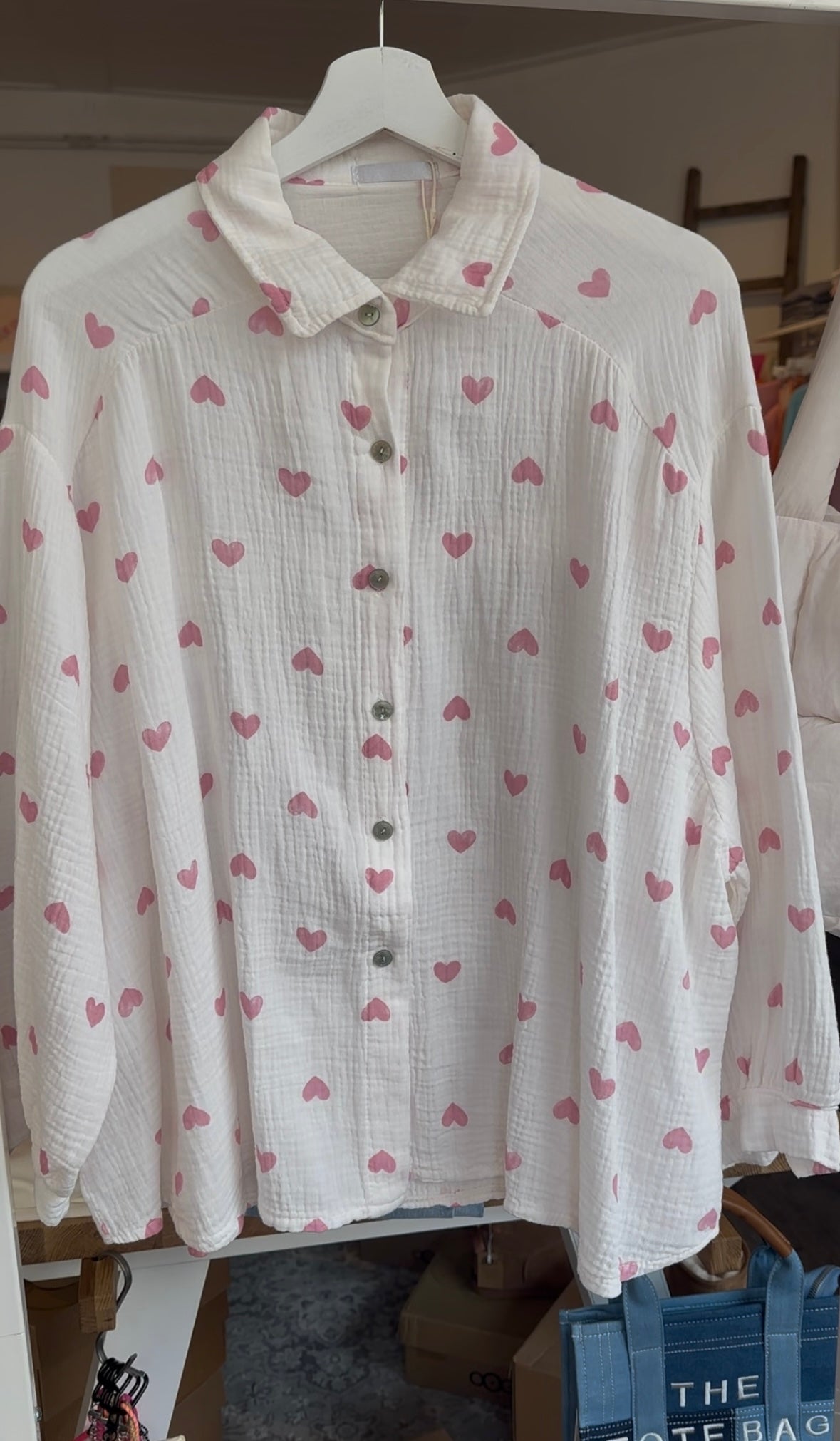 Musselinbluse Herzchen