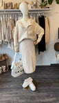 Strick Set Creme Cardigan&Rock