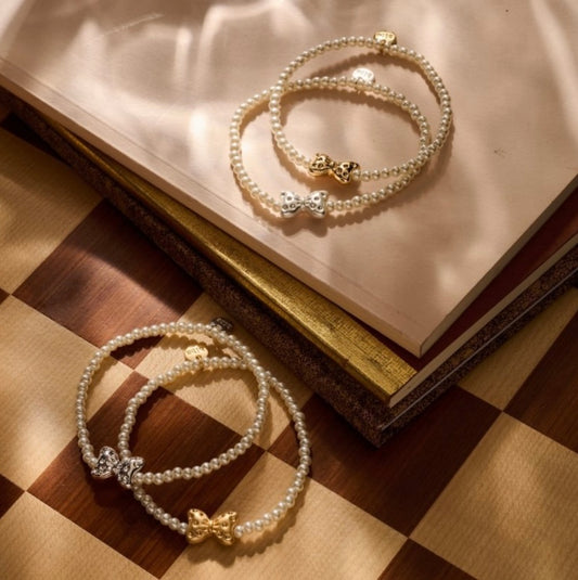 Armband Schleife gold oder silber