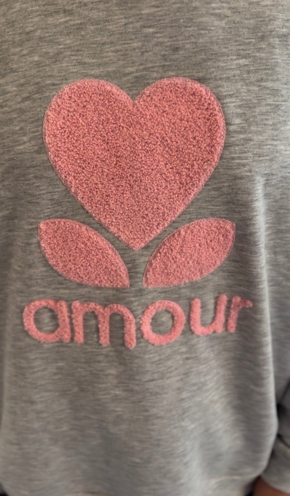 Sweater amour geflockt