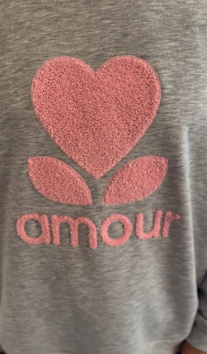 Sweater amour geflockt