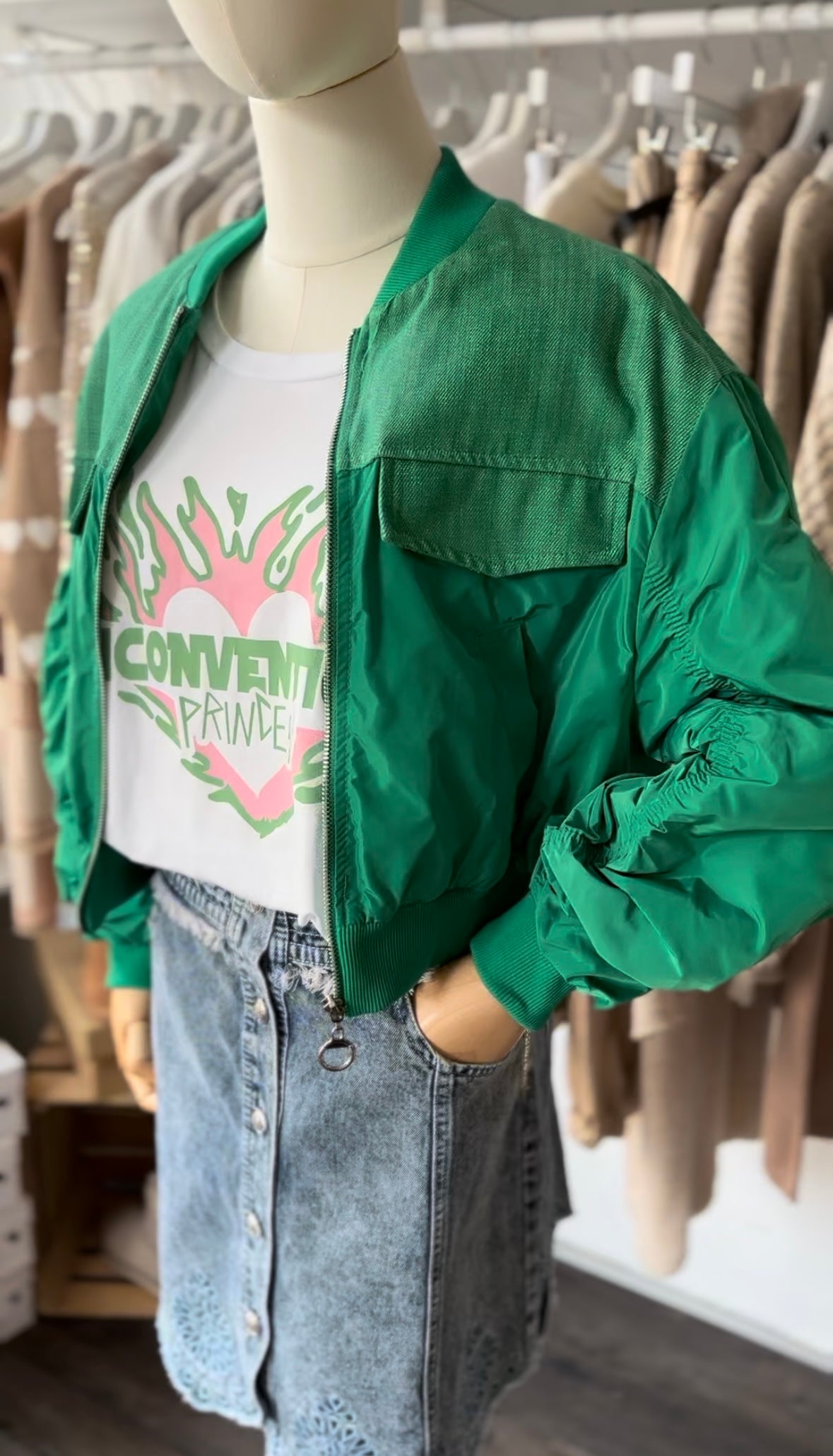 Bomberjacke Green Girly