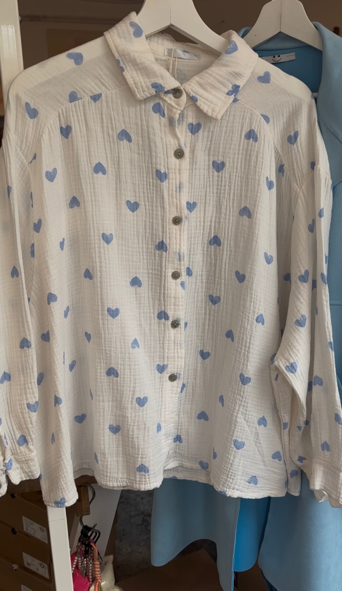 Musselinbluse Herzchen