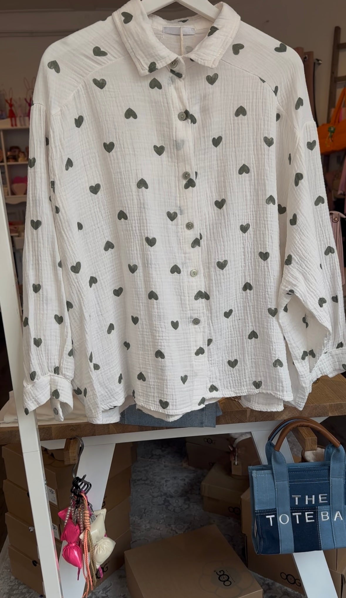 Musselinbluse Herzchen
