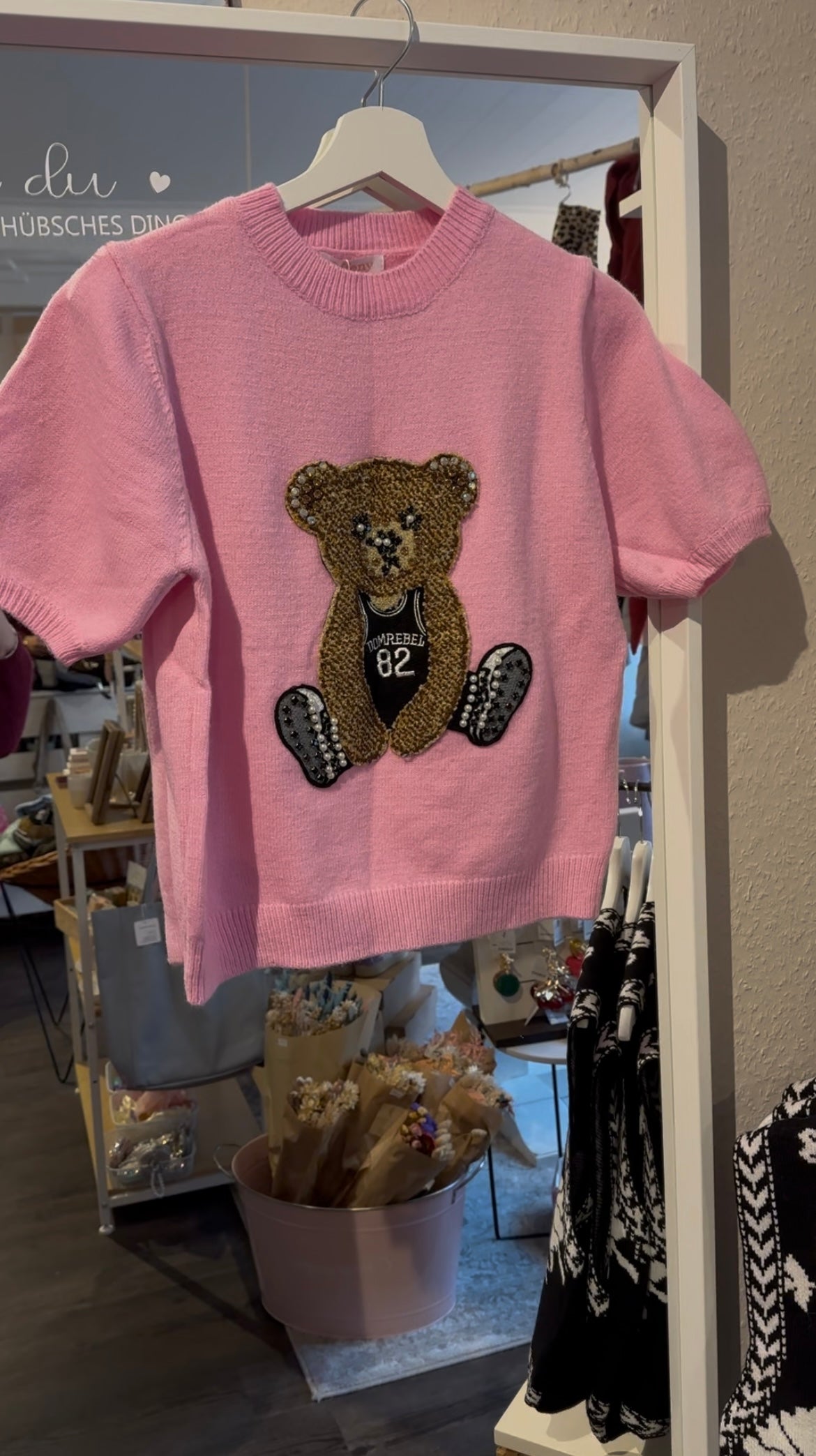 Strick kurzarmshirt Bear