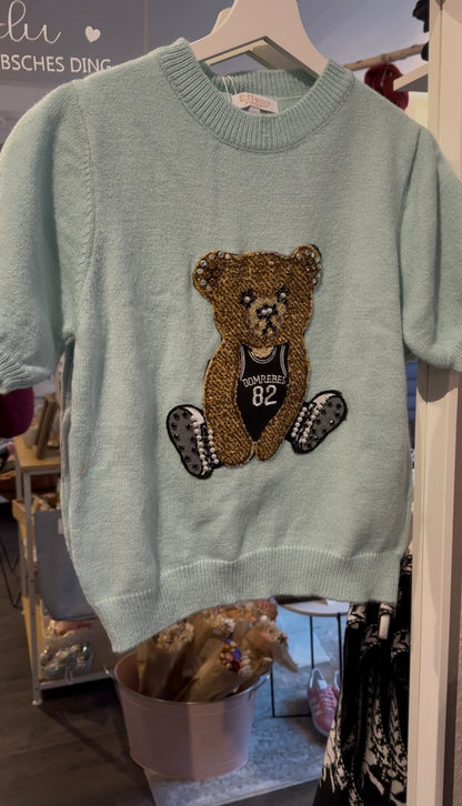 Strick kurzarmshirt Bear