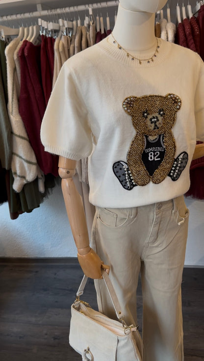 Strick kurzarmshirt Bear