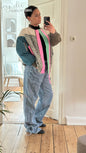 Oversized Colorblocking Übergangsjacke