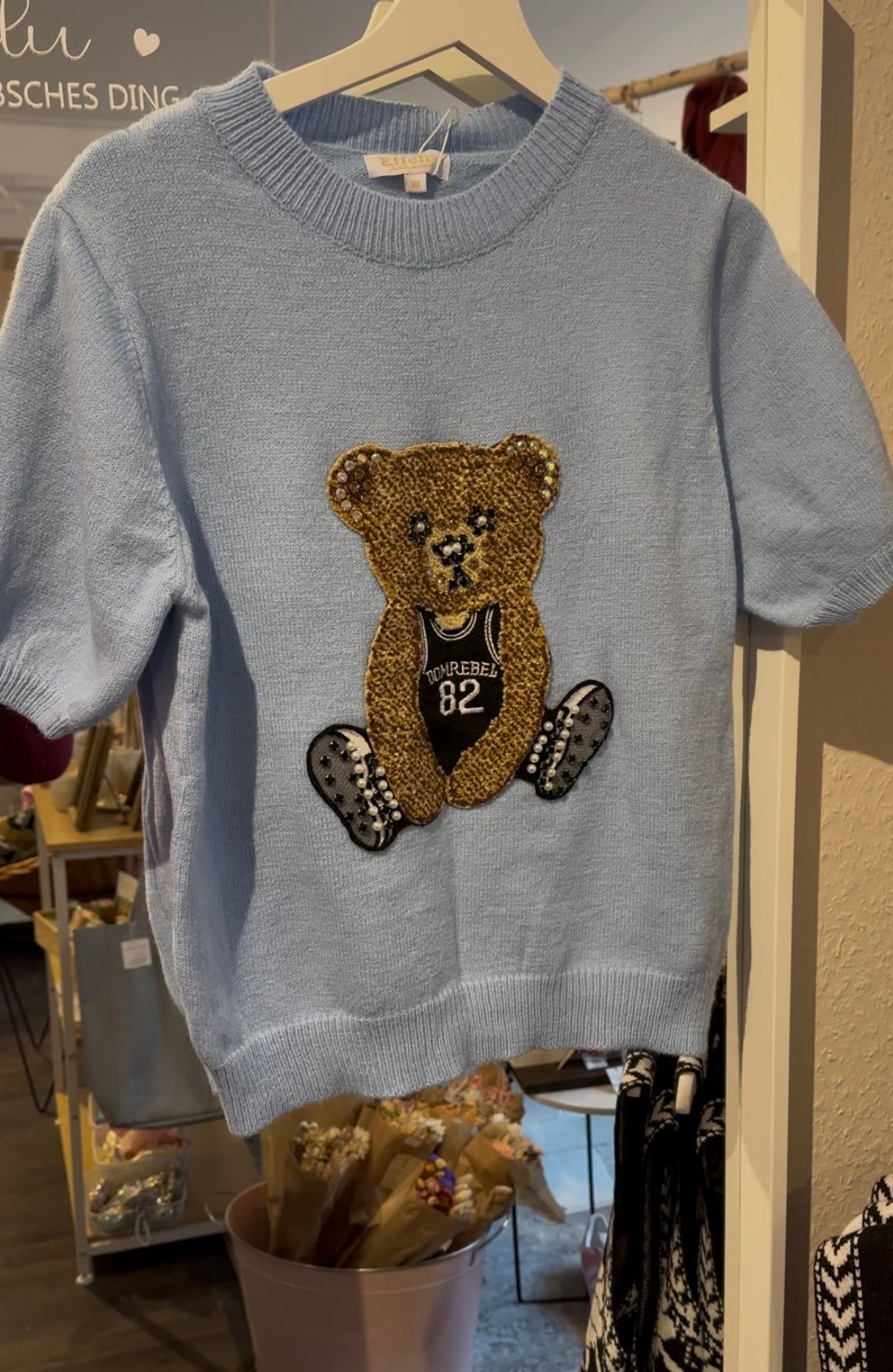 Strick kurzarmshirt Bear