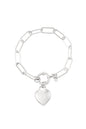 Armband Heart lock Silber